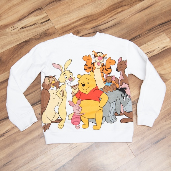 Winnie the Pooh DISNEY "Pooh and Pals" Pull Over sweatshirt NWOT Kids size 7/8 - Picture 1 of 6